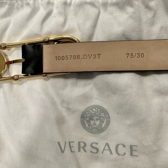Versace Medusa Detailed Safety-Pin Belt 75 cm - Picture 4 of 4